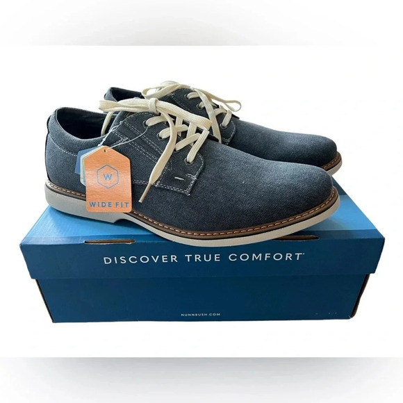 NWT Nunn Bush Otto Canvas Plain Toe Oxfords main image 9